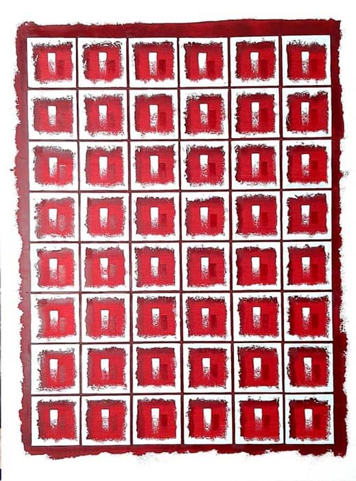 Composition with 48 perfect lines